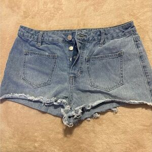 Forever 21 Women’s Blue Denim Cutoff Shorts (size 28)